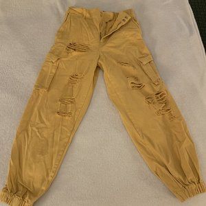 Yellow Cargo Joggers